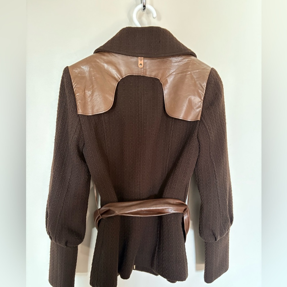 Mackage Wool and real leather Jacket with Brown Leather small OPEN TO OFFERS